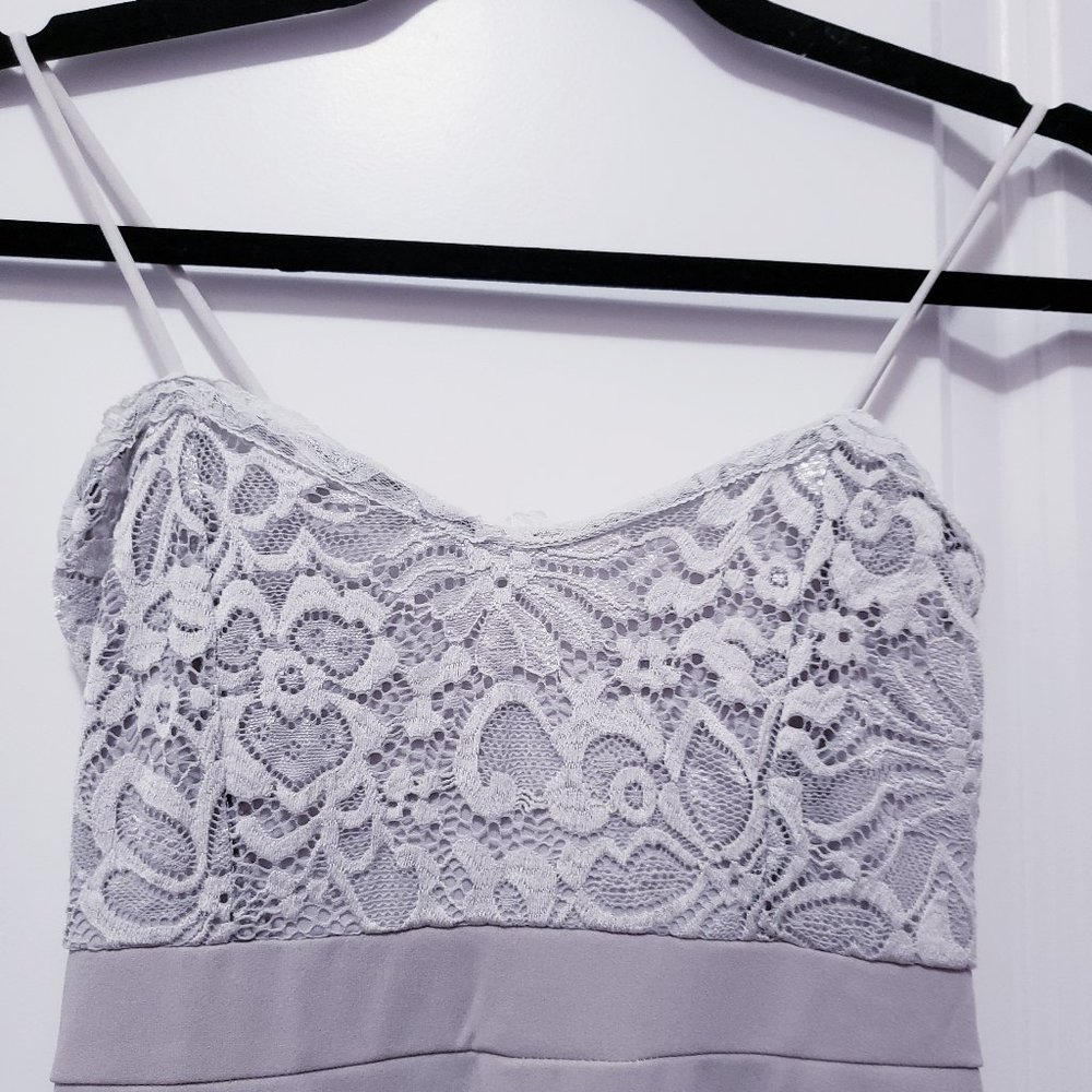 Prom Dress- Grey Mermaid + Lace Formal Dress - Brand New w/tags, Size 4